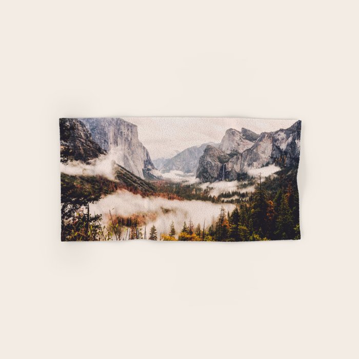 Amazing Yosemite California Forest Waterfall Canyon Bath Towel Gallery Image 1