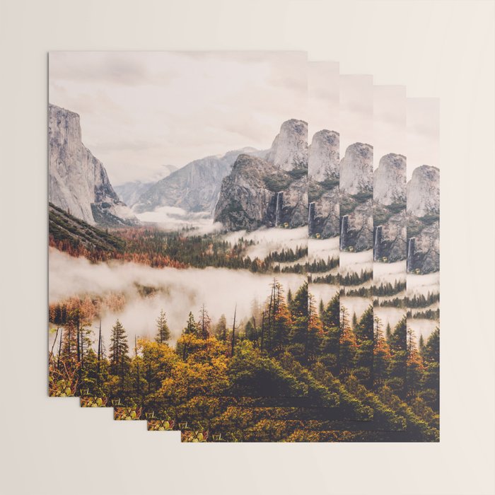 Amazing Yosemite California Forest Waterfall Canyon Wrapping Paper Gallery Image 3