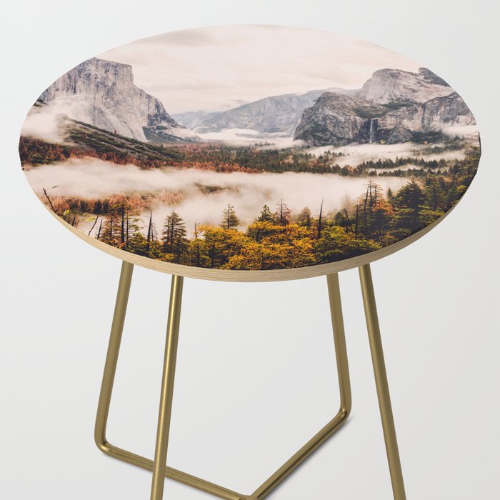 Amazing Yosemite California Forest Waterfall Canyon Side Table Gallery Image 2