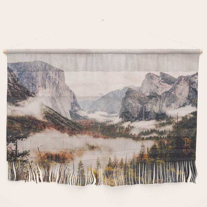 Amazing Yosemite California Forest Waterfall Canyon Wall Hanging Gallery Image 1