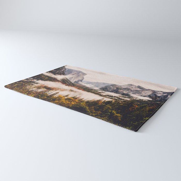 Amazing Yosemite California Forest Waterfall Canyon Rug Gallery Image 3