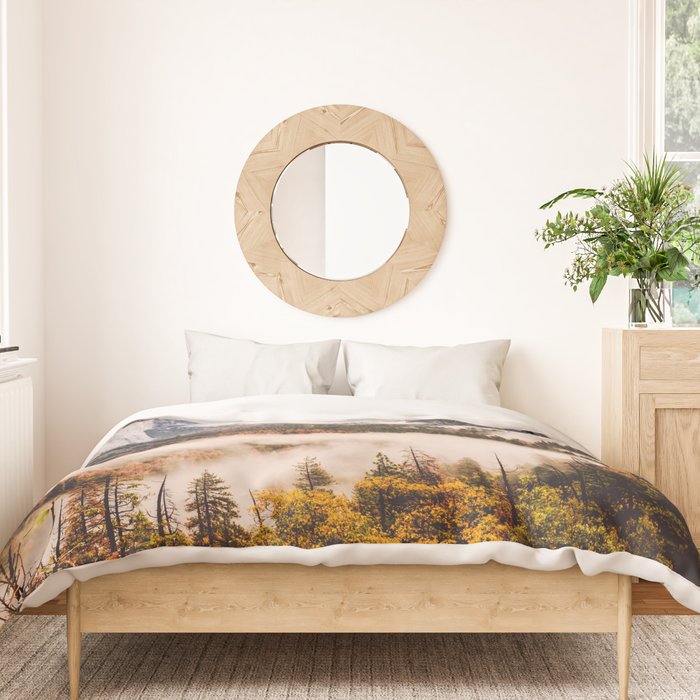 Amazing Yosemite California Forest Waterfall Canyon Duvet Cover Gallery Image 3