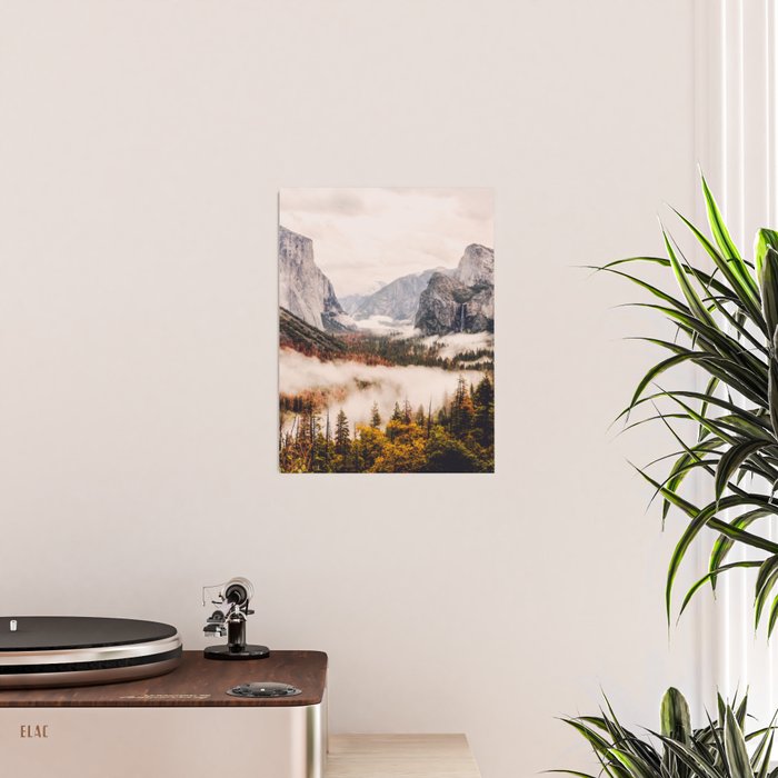 Amazing Yosemite California Forest Waterfall Canyon Poster Gallery Image 2