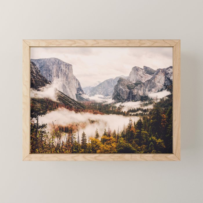 Amazing Yosemite California Forest Waterfall Canyon Mini Art Print Gallery Image 1