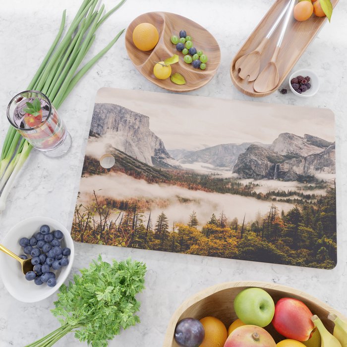 Amazing Yosemite California Forest Waterfall Canyon Cutting Board Gallery Image 2