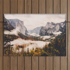 Amazing Yosemite California Forest Waterfall Canyon Outdoor Rug Gallery Image 1