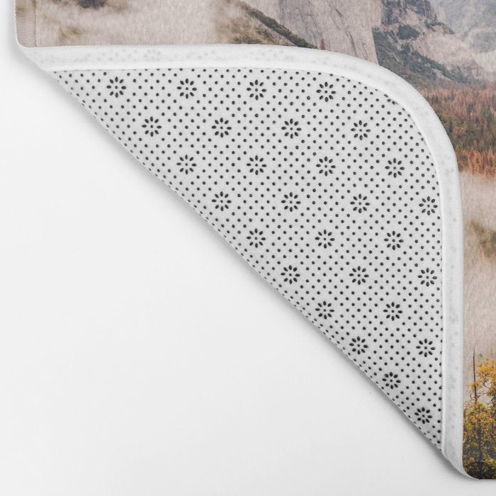 Amazing Yosemite California Forest Waterfall Canyon Bath Mat Gallery Image 2