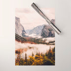 Amazing Yosemite California Forest Waterfall Canyon Wrapping Paper Gallery Image 1