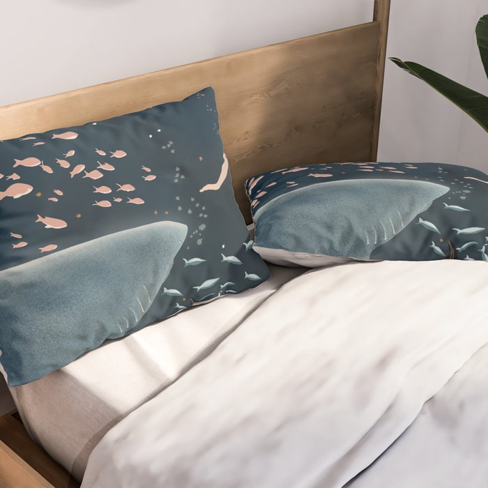 diving with sharks Pillow Sham Gallery Image 2