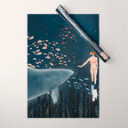 diving with sharks Wrapping Paper Gallery Image 1