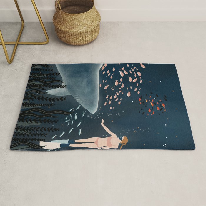 diving with sharks Rug Gallery Image 1