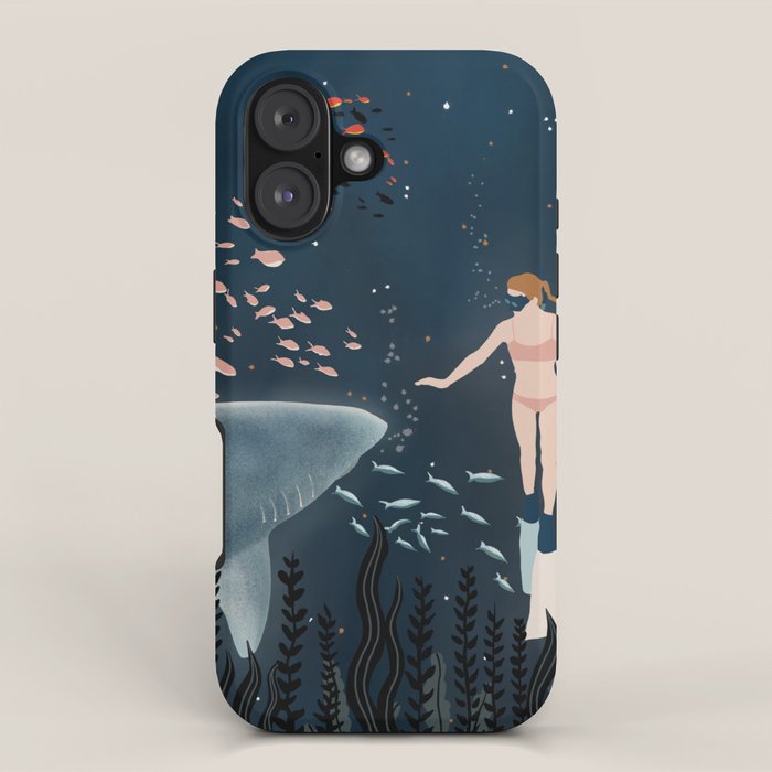 diving with sharks iPhone Case Gallery Image 1