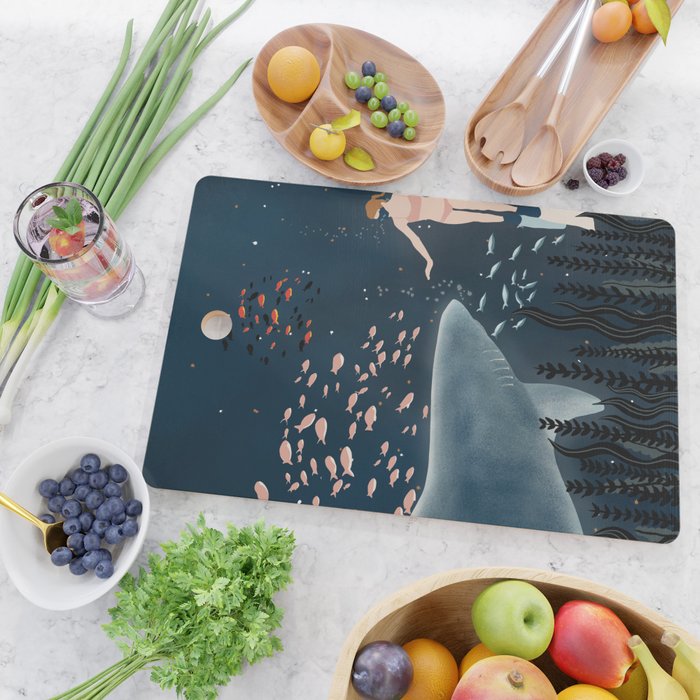 diving with sharks Cutting Board Gallery Image 2