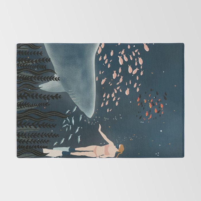 diving with sharks Rug Gallery Image 2