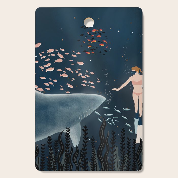diving with sharks Cutting Board Gallery Image 1
