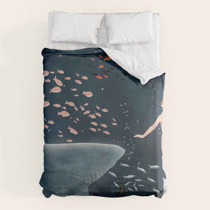 diving with sharks Duvet Cover Gallery Image 6