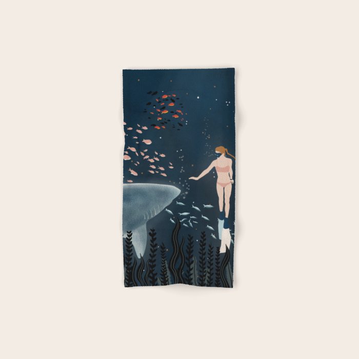diving with sharks Bath Towel Gallery Image 1