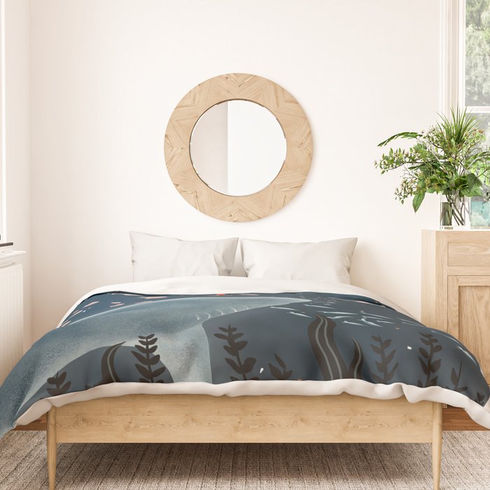diving with sharks Duvet Cover Gallery Image 3