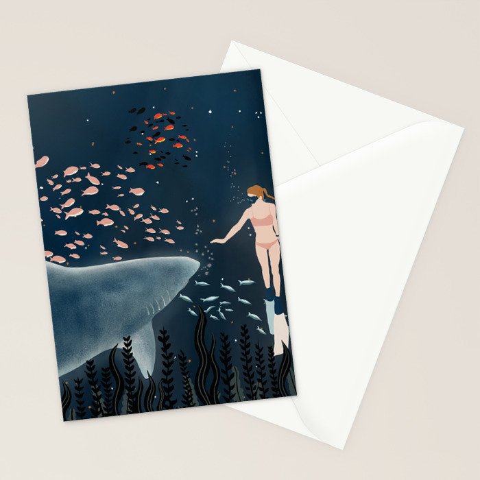 diving with sharks Stationery Card Gallery Image 2