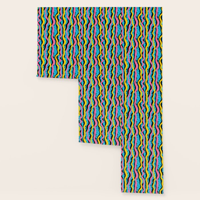 Colorful retro neon stripe art pattern Wallpaper Gallery Image 3