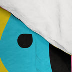 Colorful retro neon stripe art pattern Comforter Gallery Image 4