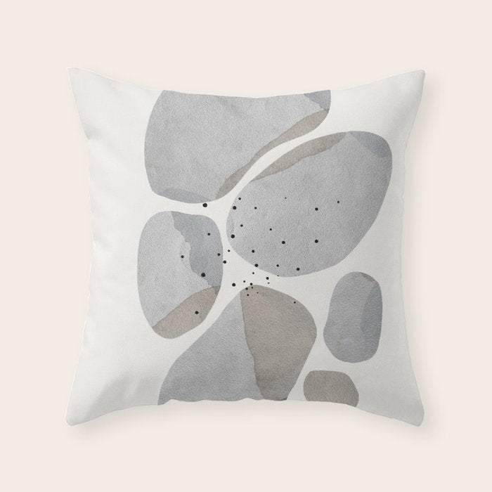 Abstract Desert Stones Throw Pillow Gallery Image 1
