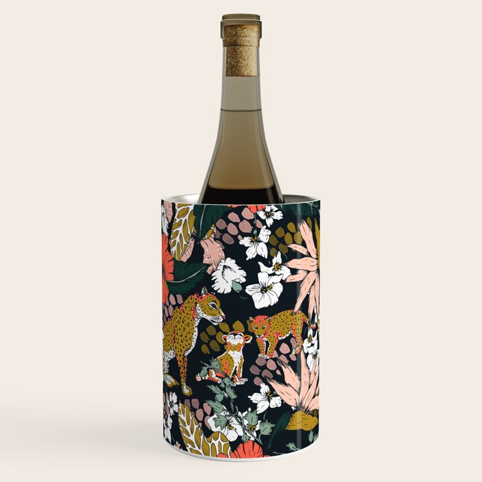 Animal print dark jungle Wine Chiller Gallery Image 2