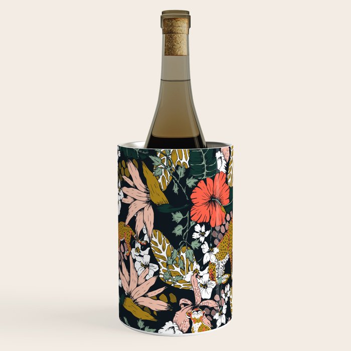 Animal print dark jungle Wine Chiller Gallery Image 1