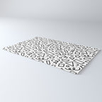 Fun black and white doodle shape  pattern Rug Gallery Image 3