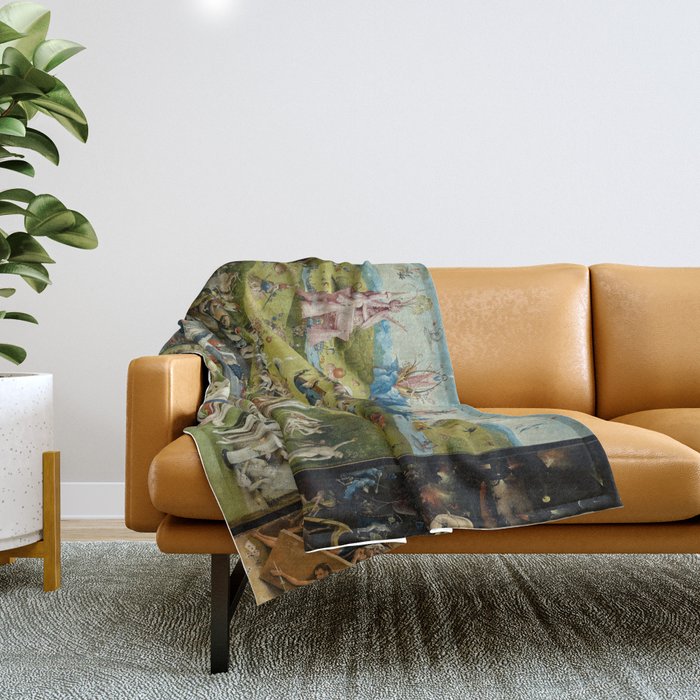 The Garden of Earthly Delights Throw Blanket Gallery Image 1