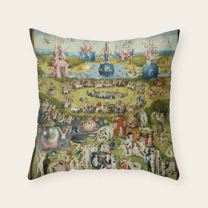 The Garden of Earthly Delights Throw Pillow Gallery Image 6
