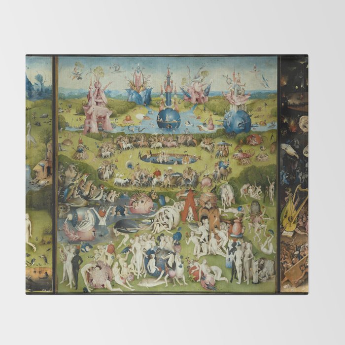 The Garden of Earthly Delights Throw Blanket Gallery Image 2