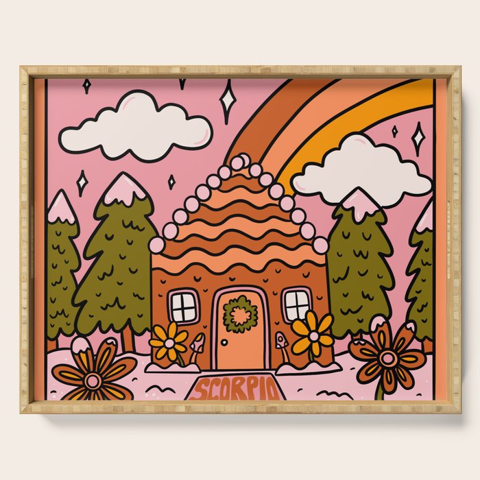 Scorpio Gingerbread House Serving Tray Gallery Image 1