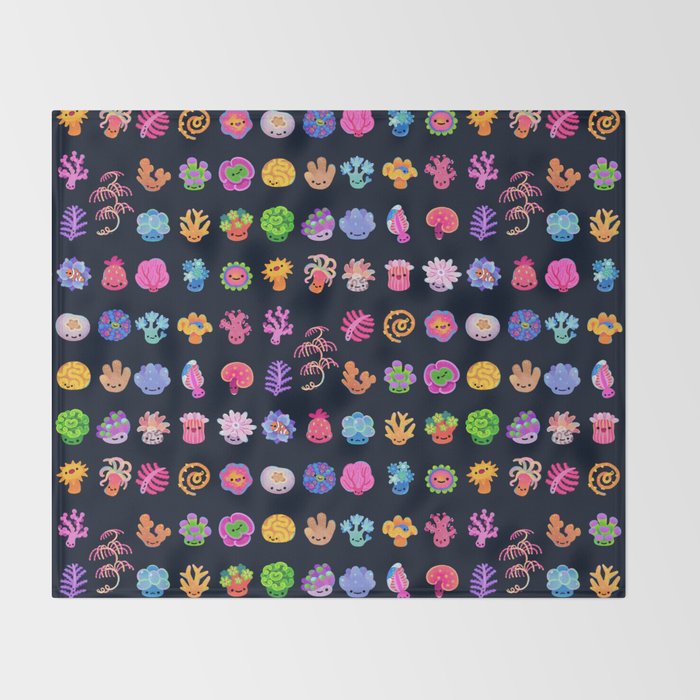 Coral (Anthozoa) Throw Blanket Gallery Image 2