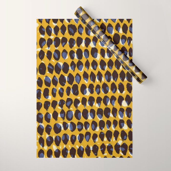 Pure Strokes #1 / Yellow & Blue Pattern Wrapping Paper Gallery Image 1