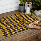 Pure Strokes #1 / Yellow & Blue Pattern Outdoor Rug Gallery Image 2