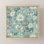 Elegant Vintage Floral Pattern Mini Art Print Gallery Image 1