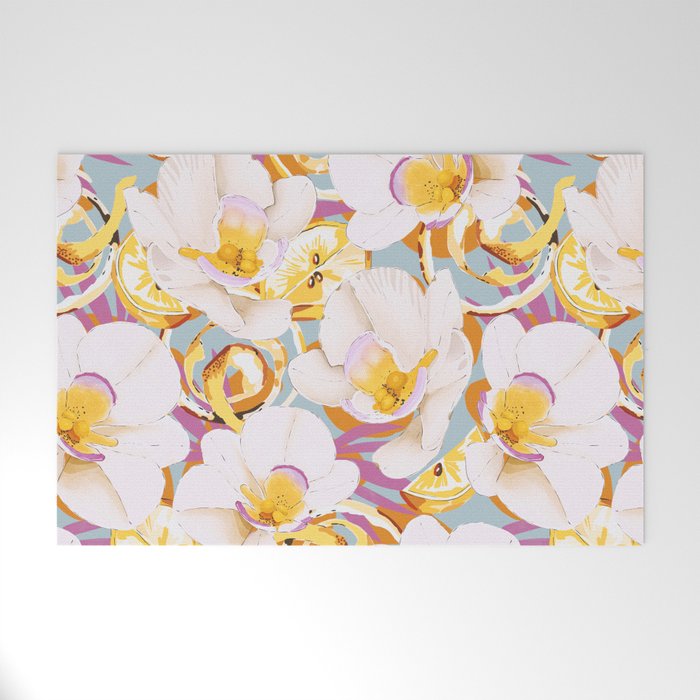 Lemons among the exotic flowers 4 Welcome Mat Gallery Image 1
