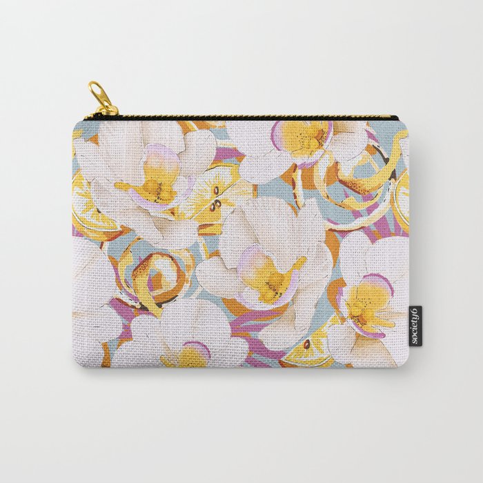 Lemons among the exotic flowers 4 Carry All Pouch Gallery Image 1