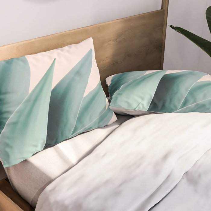 Agave flare II - peach Pillow Sham Gallery Image 2