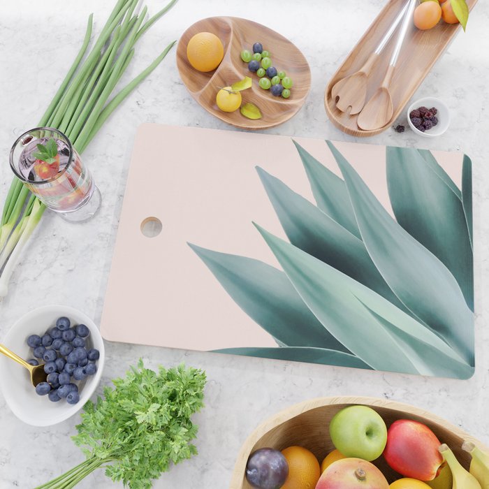 Agave flare II - peach Cutting Board Gallery Image 2