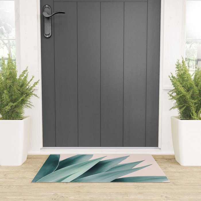 Agave flare II - peach Welcome Mat Gallery Image 3
