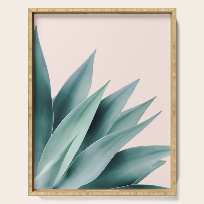 Agave flare II - peach Serving Tray Gallery Image 1
