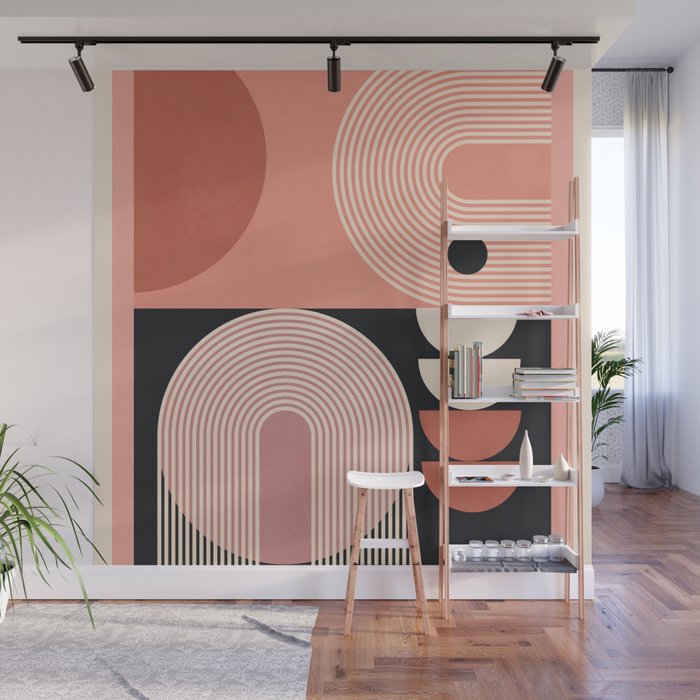 Abstract Geometric Shapes 209 Wall Mural Gallery Image 1