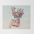 Flower-ism - Bouquet Pot Head Throw Blanket Gallery Image 2