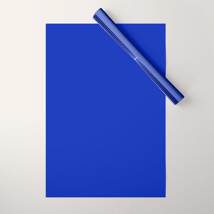 ROYAL BLUE Solid Color Plain Bold  Vibrant Blue Shade  Wrapping Paper Gallery Image 1