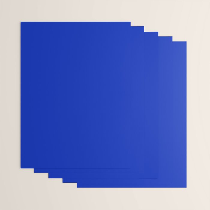 ROYAL BLUE Solid Color Plain Bold  Vibrant Blue Shade  Wrapping Paper Gallery Image 3