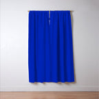 ROYAL BLUE Solid Color Plain Bold  Vibrant Blue Shade  Window Curtain Gallery Image 3