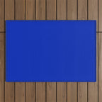 ROYAL BLUE Solid Color Plain Bold  Vibrant Blue Shade  Outdoor Rug Gallery Image 1