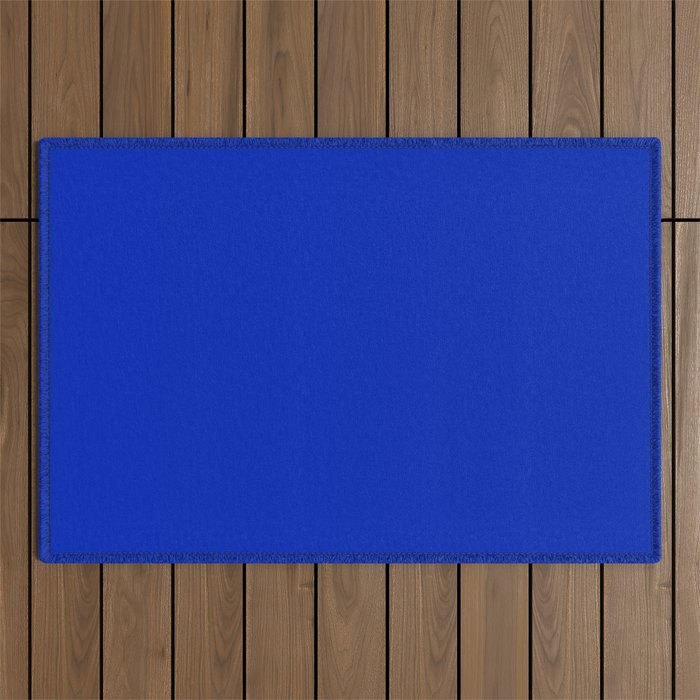 ROYAL BLUE Solid Color Plain Bold  Vibrant Blue Shade  Outdoor Rug Gallery Image 1